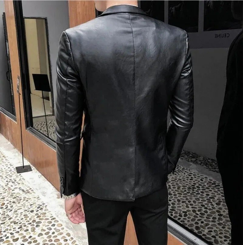 Blazer Masculino de Couro Dom Veste