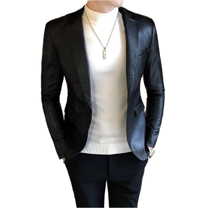 Blazer Masculino de Couro Dom Veste