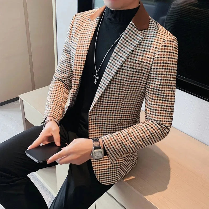 Blazer Masculino Xadrez Dom Veste