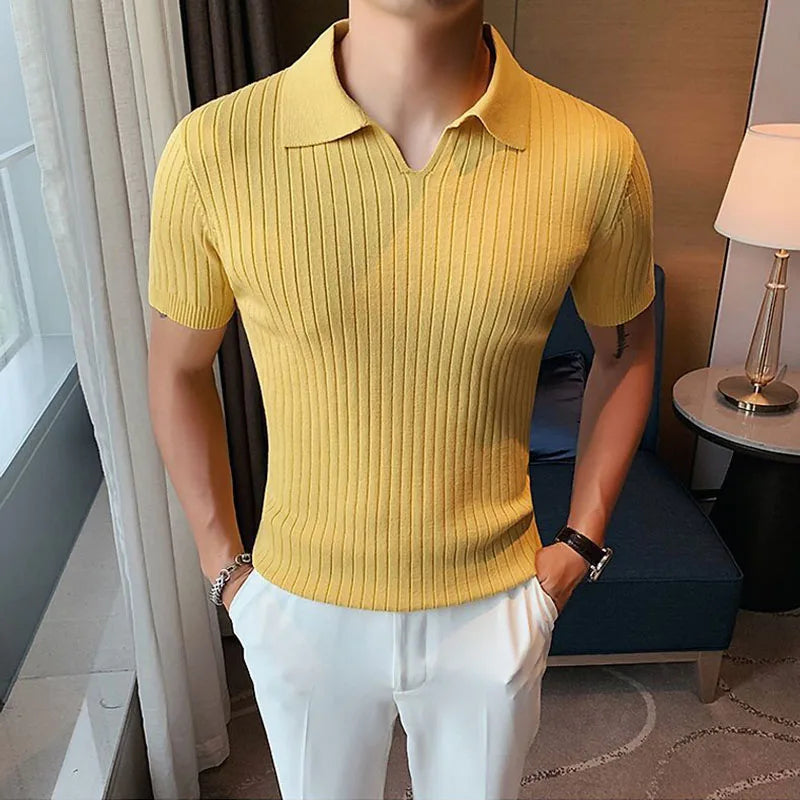 Camisa Polo Vintage Masculina Slim Dom Veste