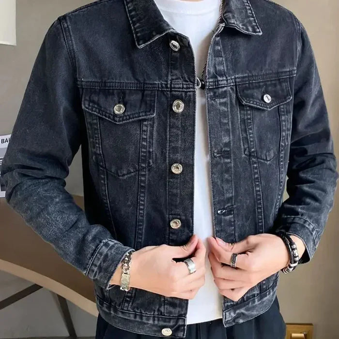 Jaqueta Jeans Masculina com Botões Dom Veste