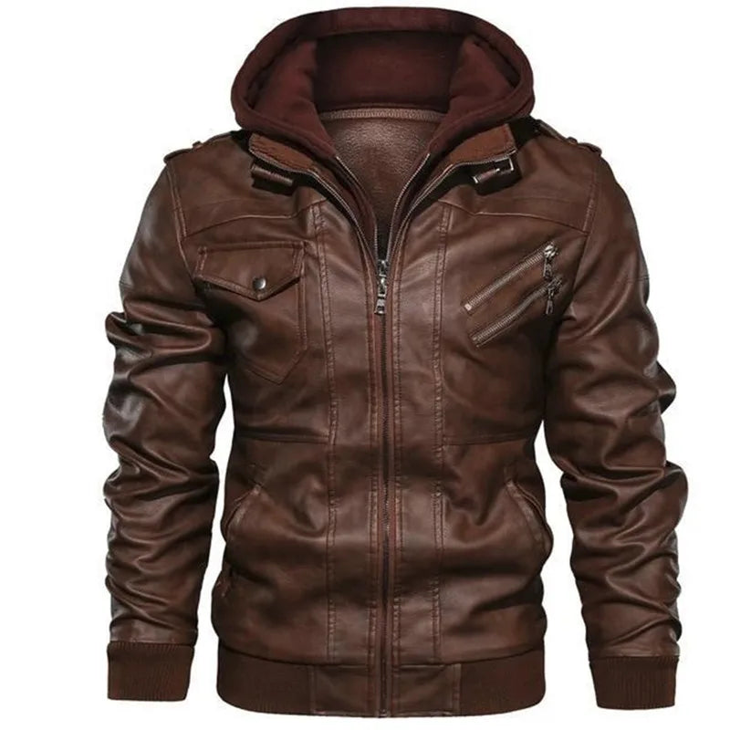 Jaqueta Masculina de Couro Dom Veste