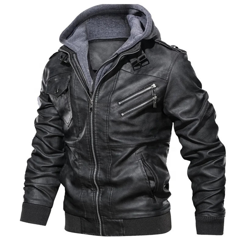 Jaqueta Masculina de Couro Dom Veste